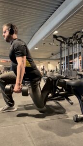 bulgarian split squat dumbells